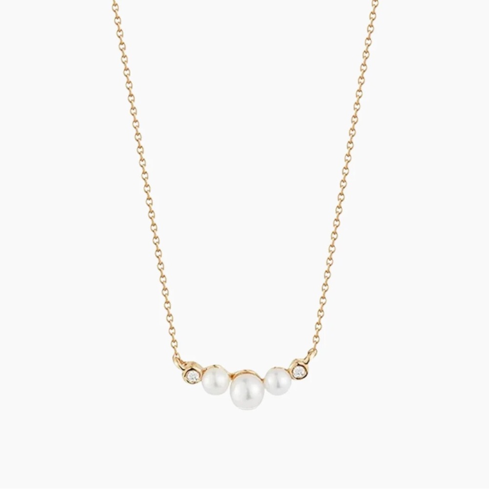 Misha Hawaii Sonia Necklace with White Pearls and CZ’s. New and never been worn.